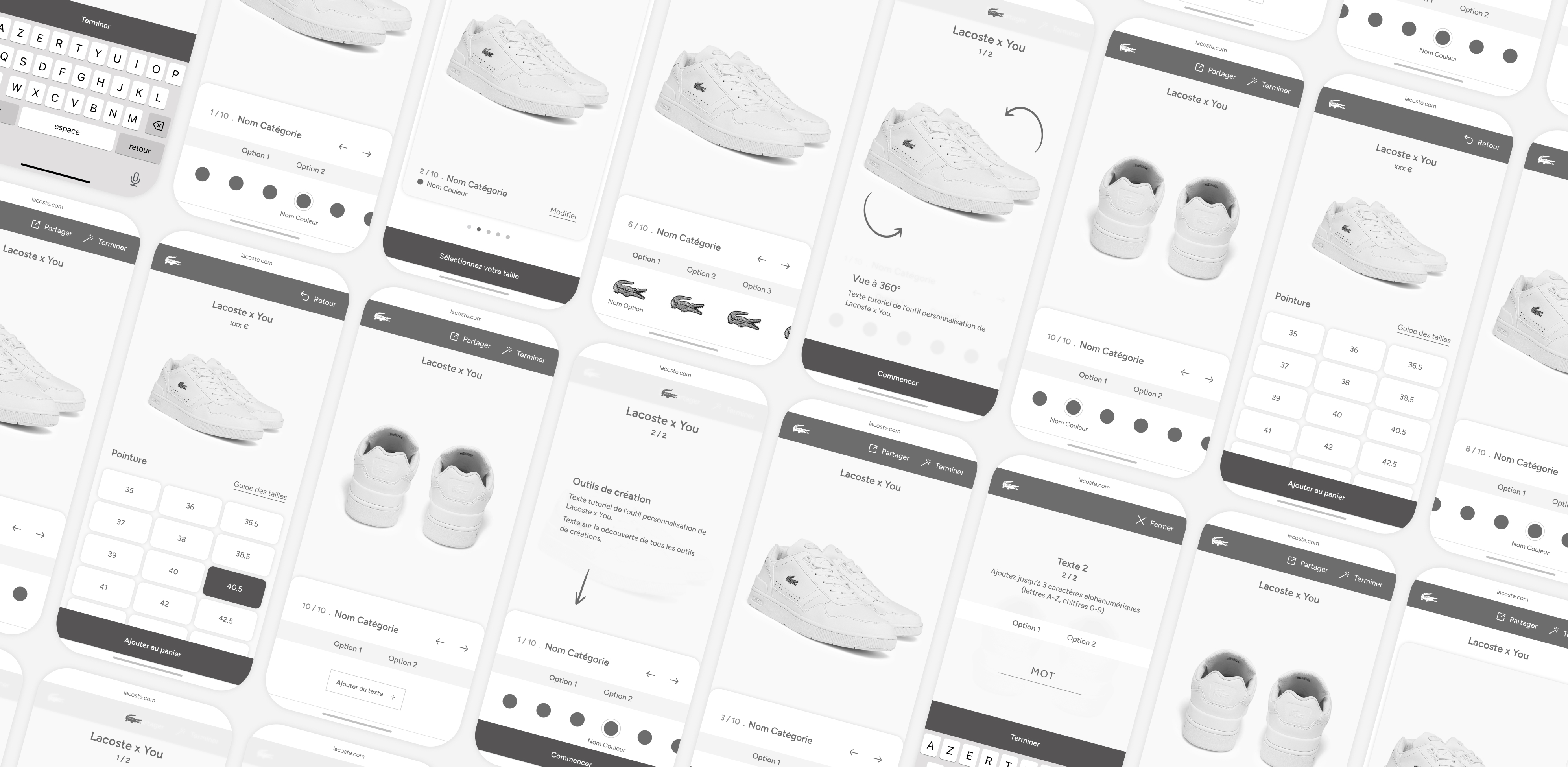 Wireframes interfaces