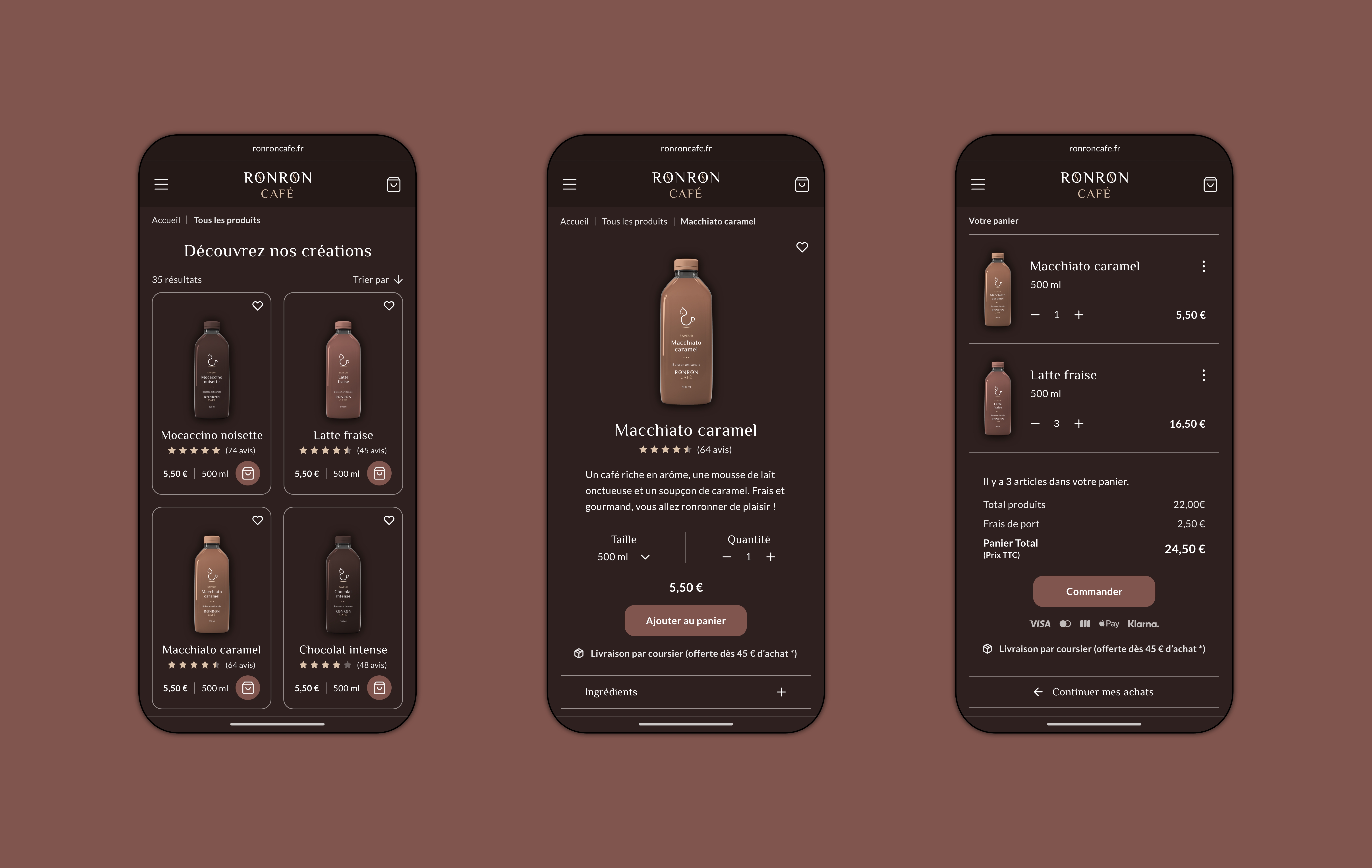 Interfaces mobile boutique