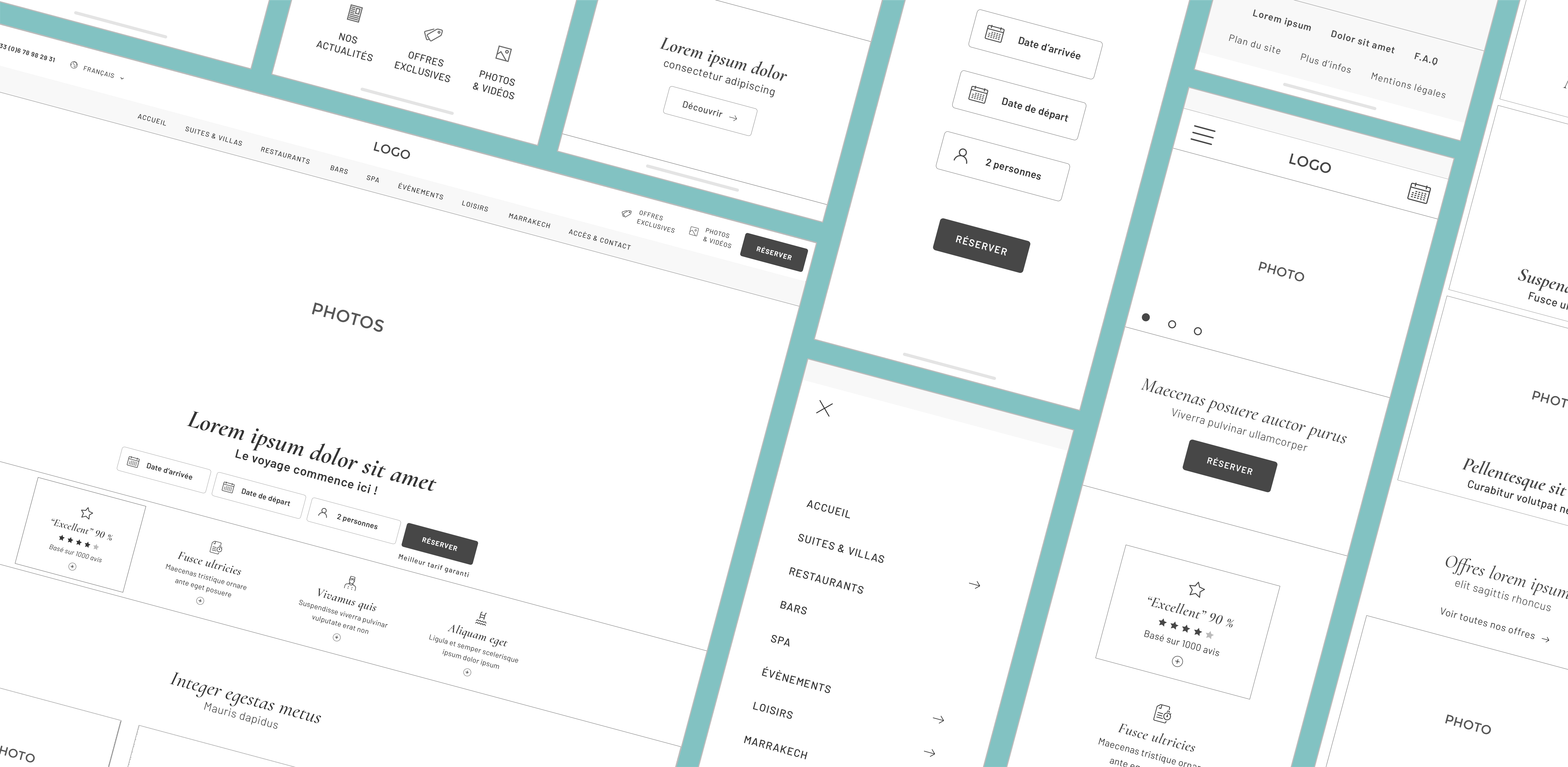 Wireframes interfaces